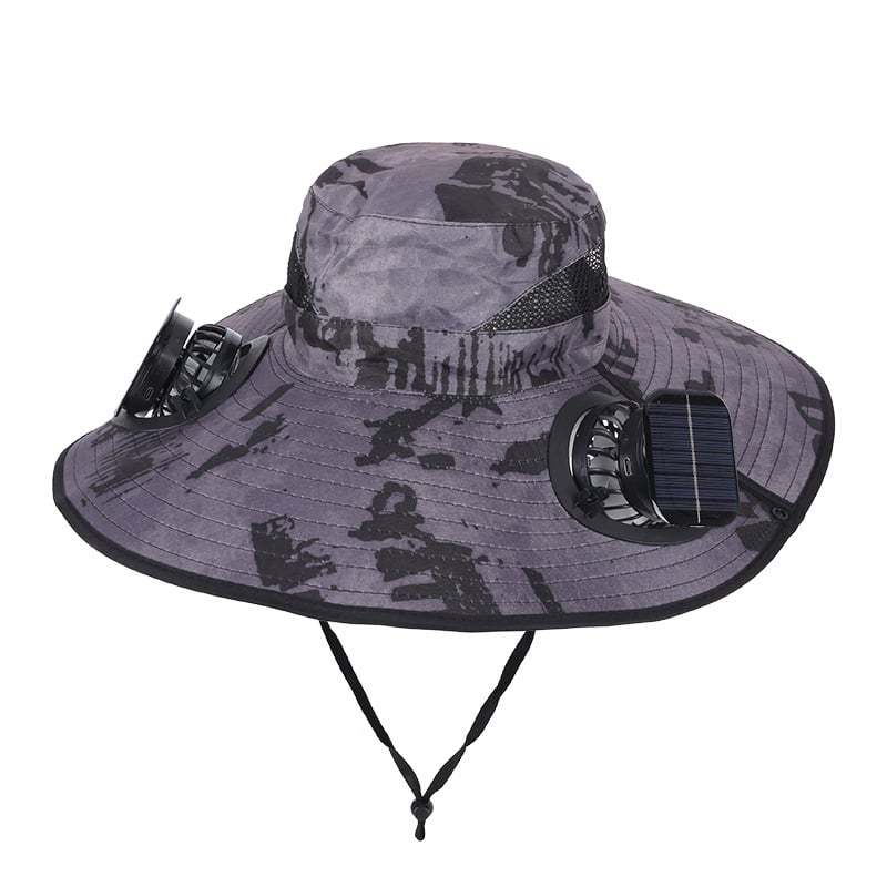Solar-Powered Outdoor Cooling Fan Hat