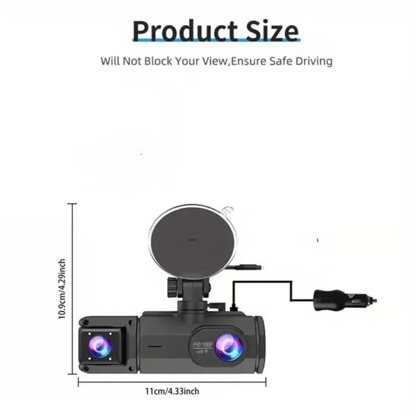 Full View Car Dashcam System(The product does not include a memory card.)