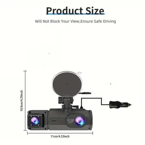 Full View Car Dashcam System(The product does not include a memory card.)