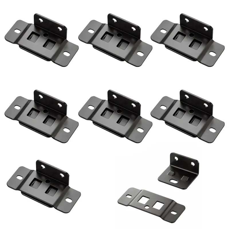 8-Pack Heavy-Duty Stainless Steel Corner Brackets – Quick Fitting L Shape Furniture Joint Braces with Screws