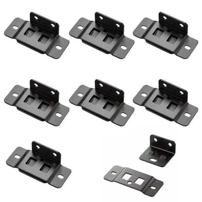 8-Pack Heavy-Duty Stainless Steel Corner Brackets – Quick Fitting L Shape Furniture Joint Braces with Screws