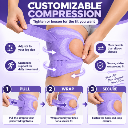 Adjustable Open-Patella Knee Support Brace – Flexible Stabilizers & Custom Compression