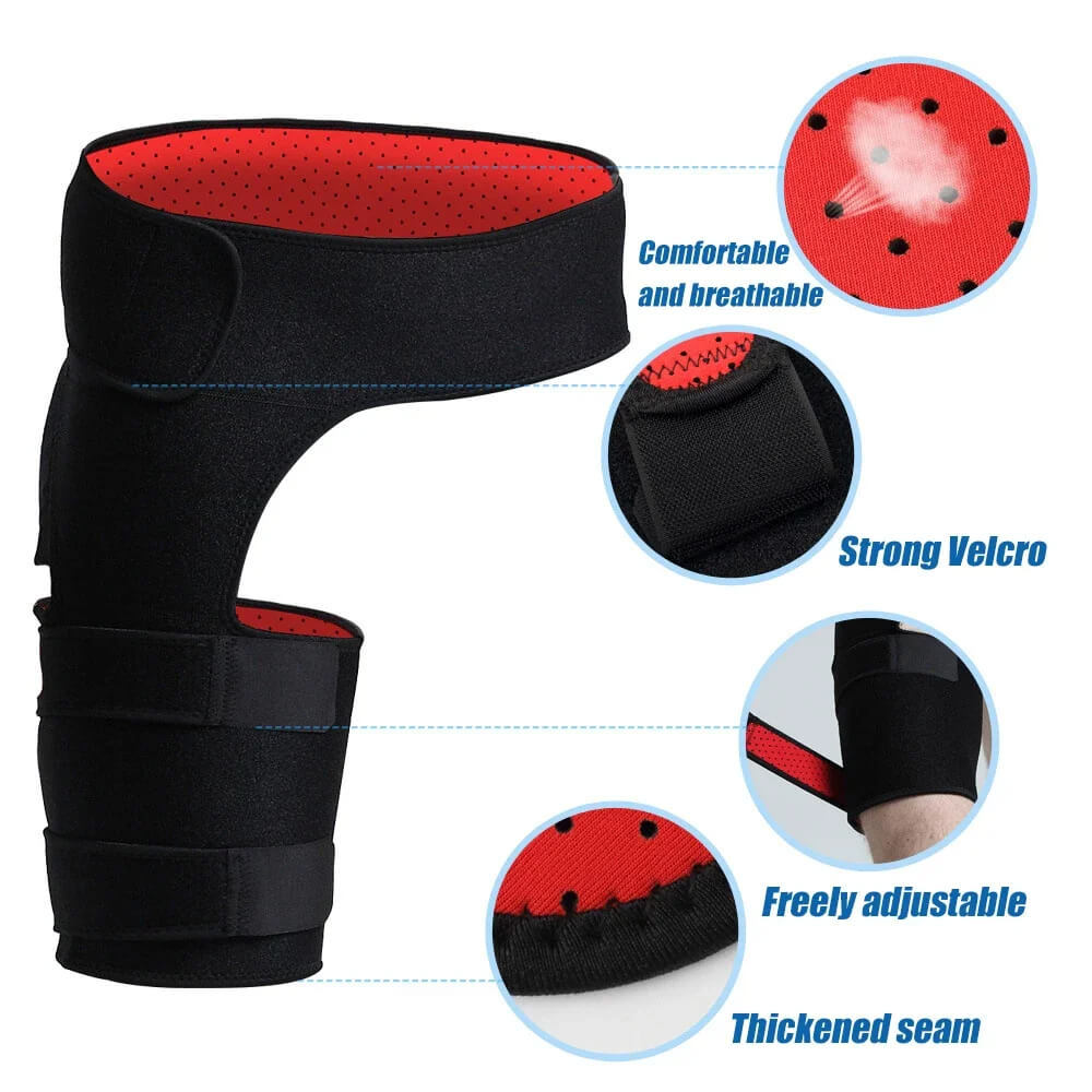 Adjustable Hip & Thigh Compression Brace with Targeted Support | Enhanced Stability for Active Movement