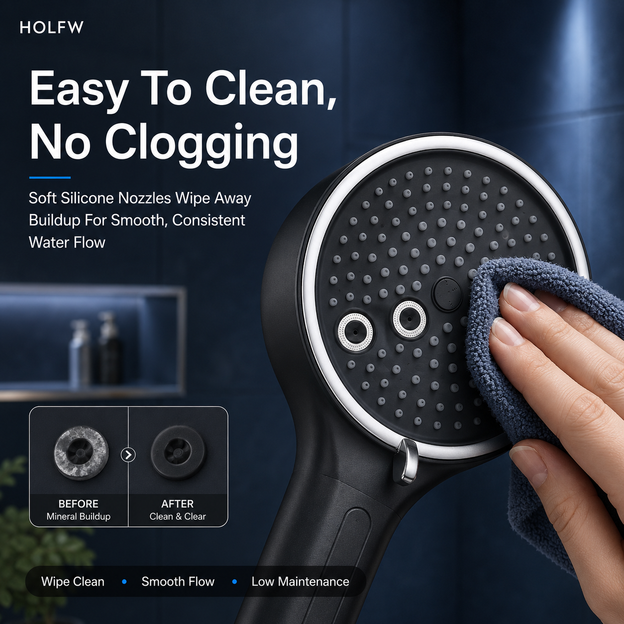 6-Mode High-Pressure Handheld Shower Head – Spa-Like Comfort at Home