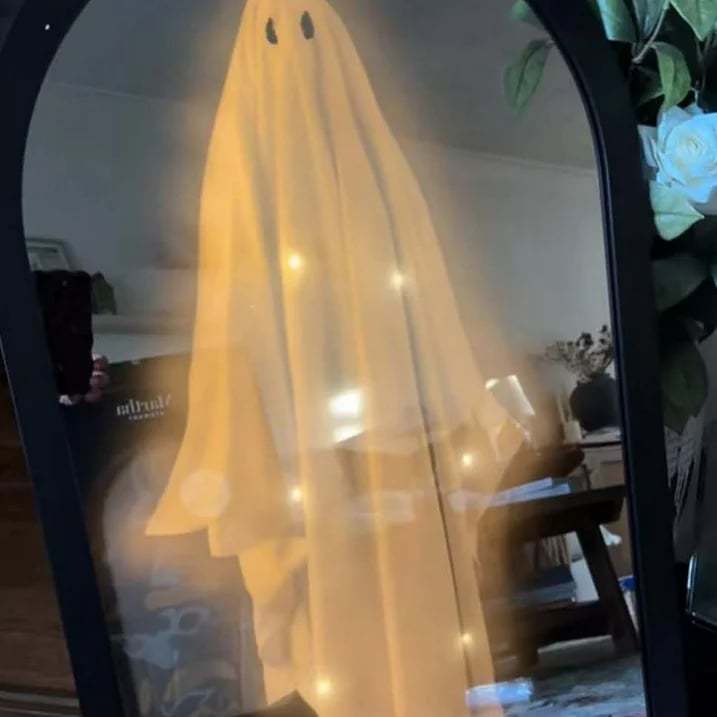 Halloween Magical Illusion Ghost Mirror with LED Backlit Ambient Night Light