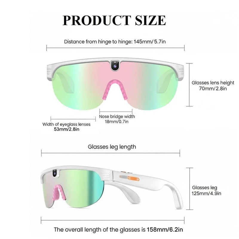 AI Smart Sports Sunglasses With Camera
