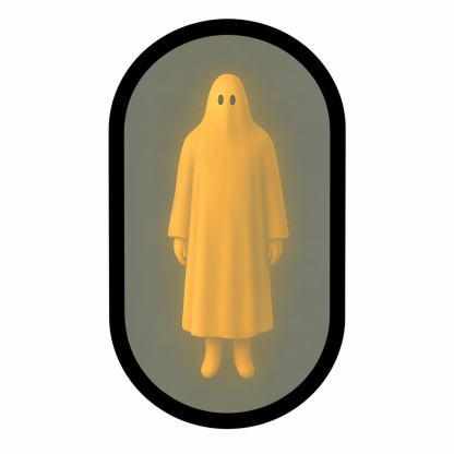 Halloween Magical Illusion Ghost Mirror with LED Backlit Ambient Night Light