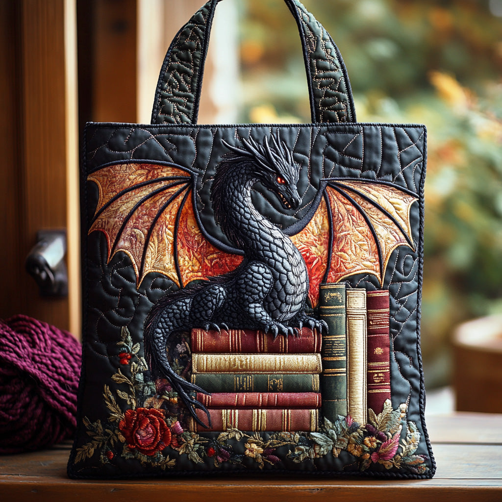 Mythic Reading Quilted Tote Bag