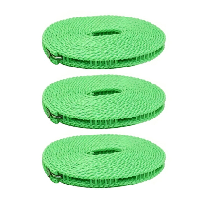 5M Windproof Anti-Slip Portable Clothesline with Hooks