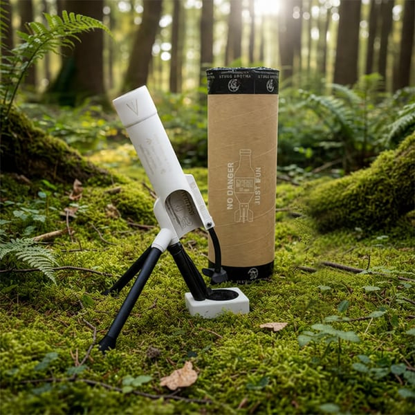 51mm Beer Bottle Mortar Bottle Opener – Novelty Cap-Launching Desk & Bar Accessory