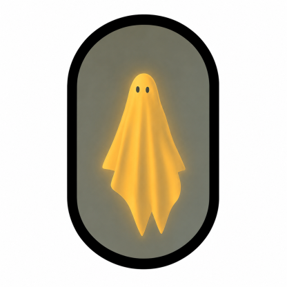 Halloween Magical Illusion Ghost Mirror with LED Backlit Ambient Night Light