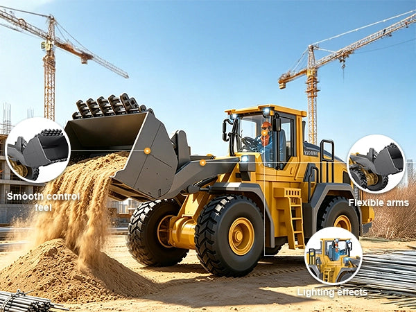 RC wheel loader features
