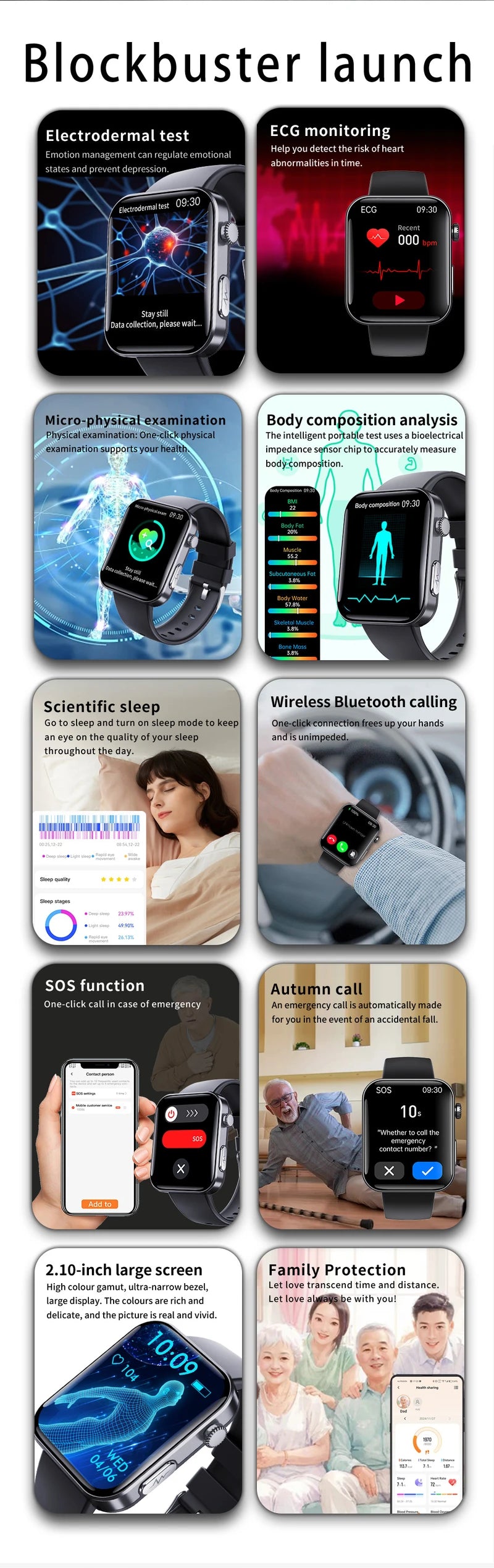 F310 Smart Watch ECG Fitness Tracker