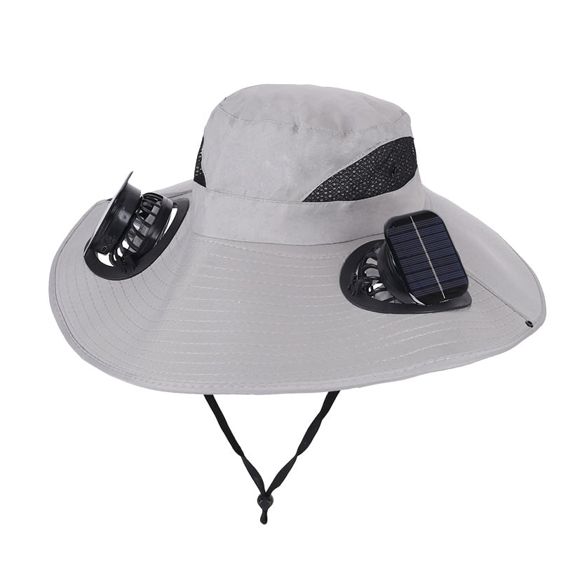 Solar-Powered Outdoor Cooling Fan Hat