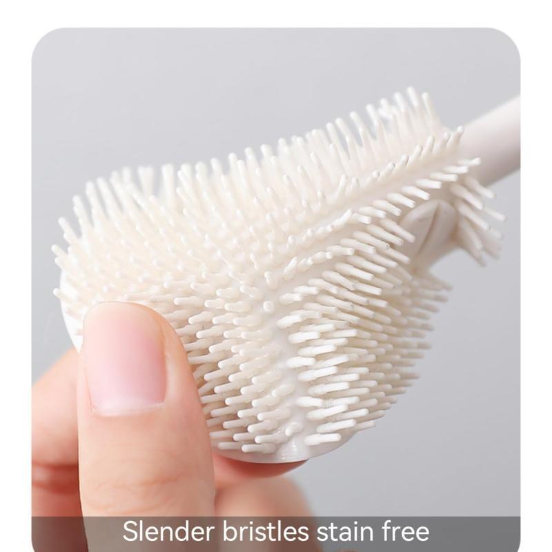 2-Pack 360° Silicone Bottle Cleaning Brush with Long Handle