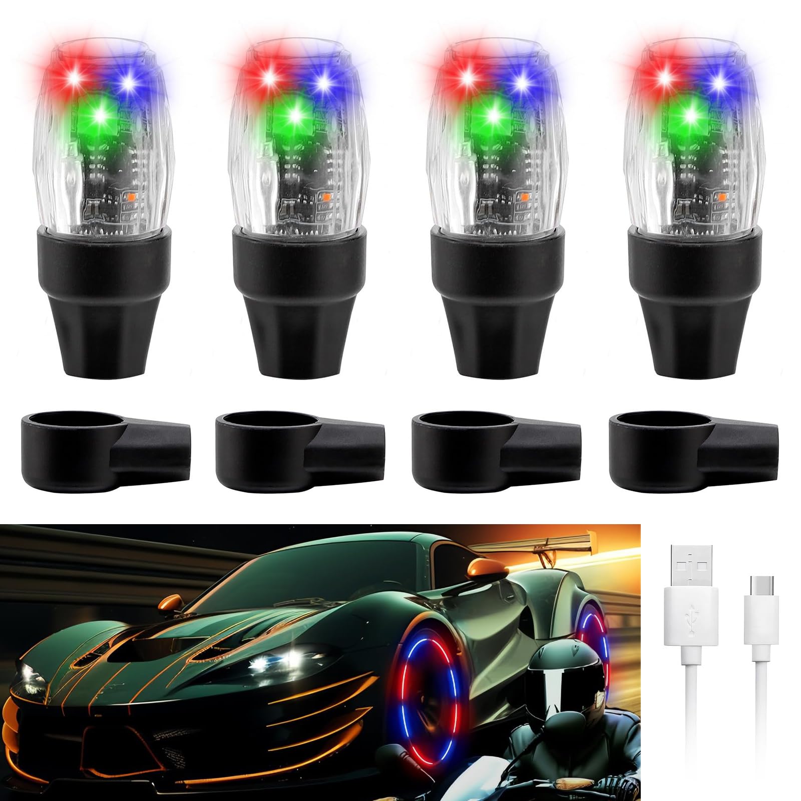4pcs Led Wheel Lights – Make Your Car Impossible To Ignore At Night