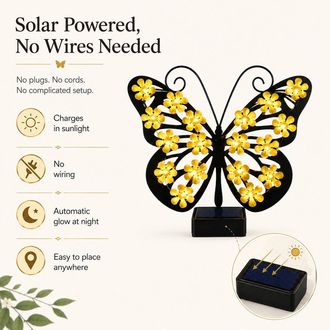 Solar Butterfly Garden Light
