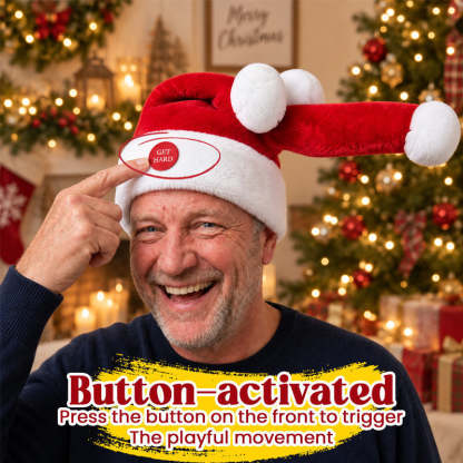 Animated Naughty Santa Hat | Funny Christmas Party Hat