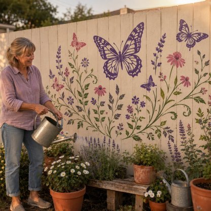 Garden Wall StencilTM Collection