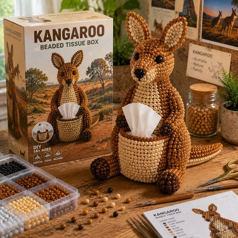 Beaded Animal Tissue Box DIY Kit