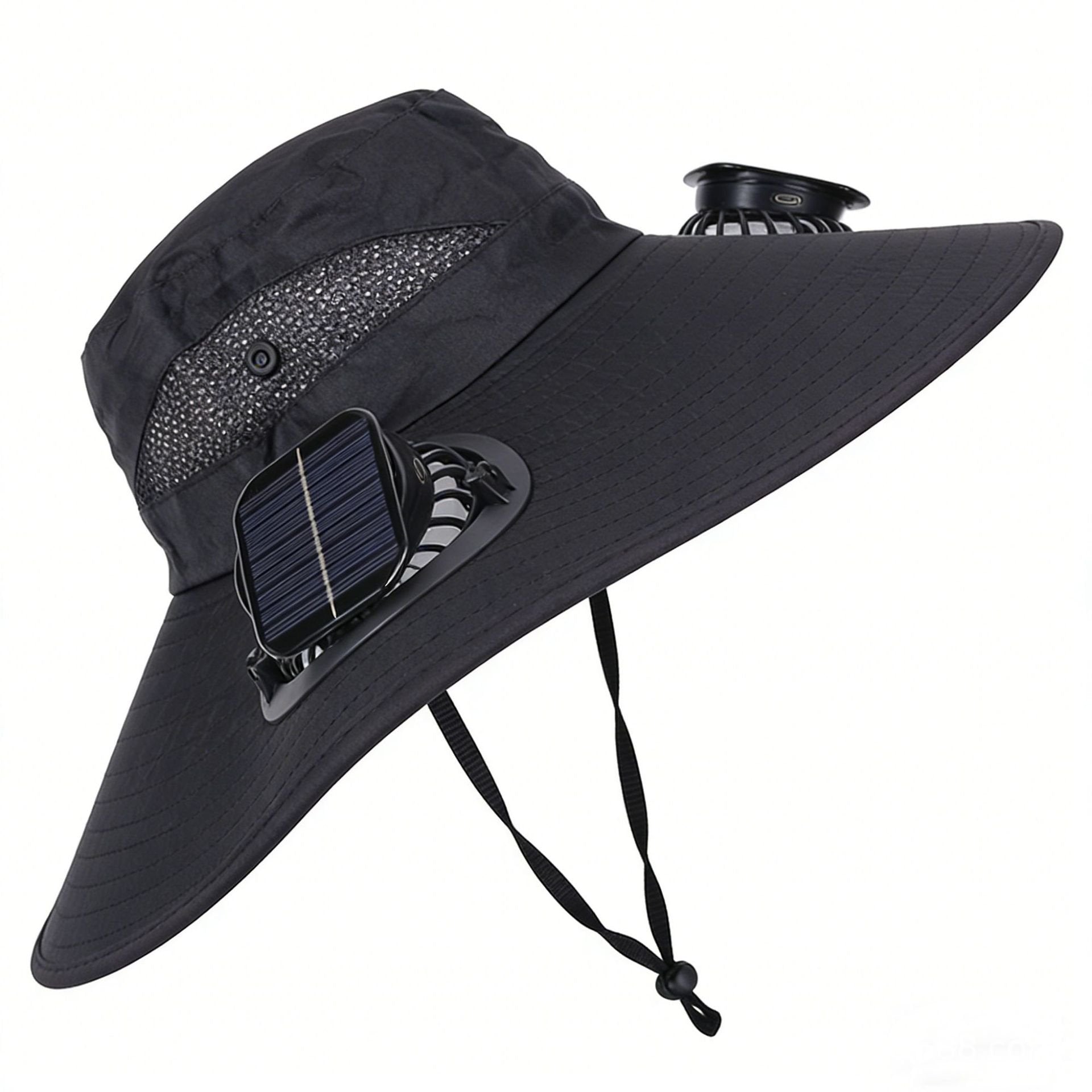 Solar-Powered Outdoor Cooling Fan Hat