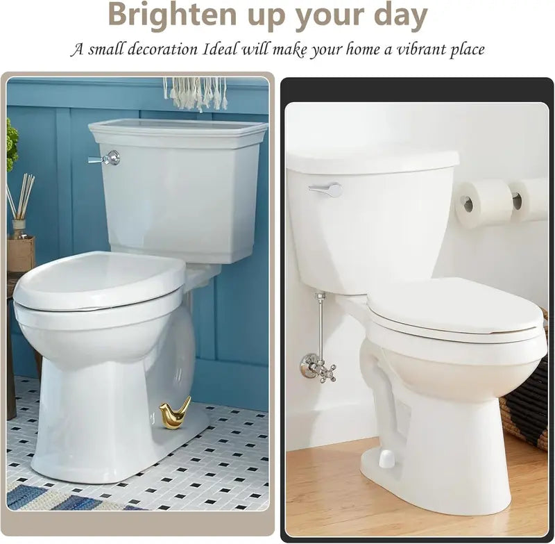 2 Pcs Ceramic Bird Toilet Floor Bolt Caps
