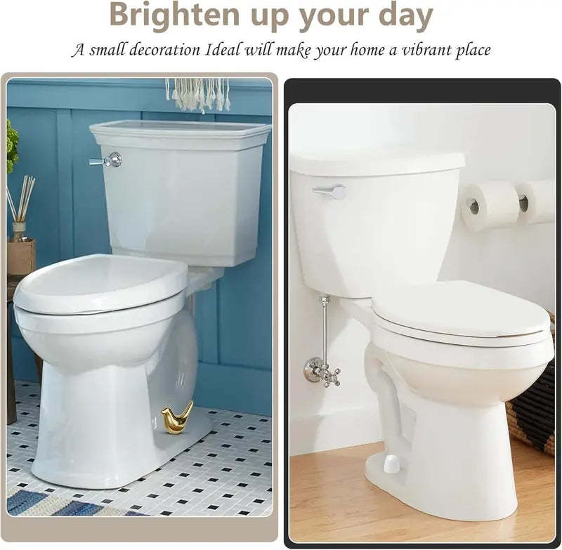 2 Pcs Ceramic Bird Toilet Floor Bolt Caps