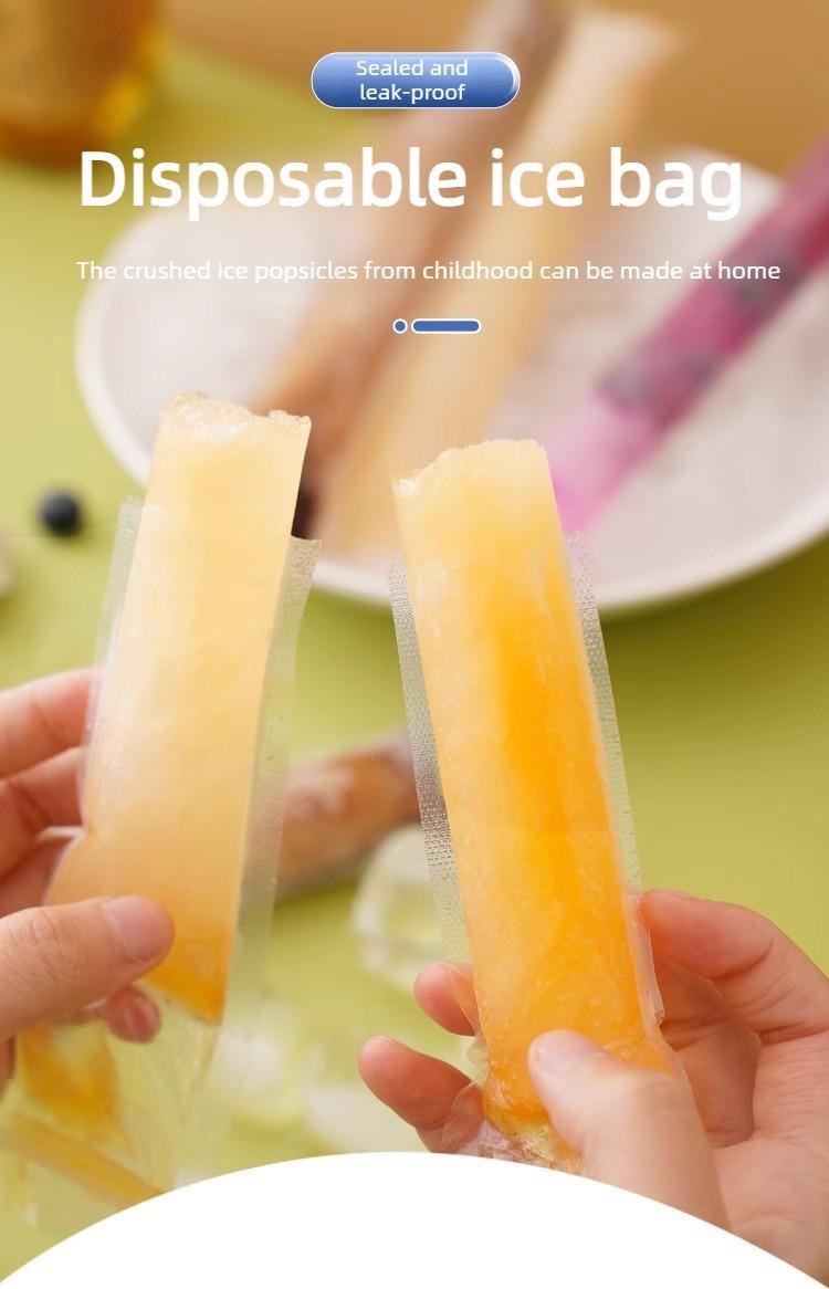 100 PCS Food-grade disposable popsicle bags, fruit jelly bags, ice cream, popsicle sticks, long strips, homemade ice pop bags 100 PCS Food-grade disposable popsicle bags, fruit jelly bags, ice cream, popsicle sticks, long strips, homemade ice pop bags