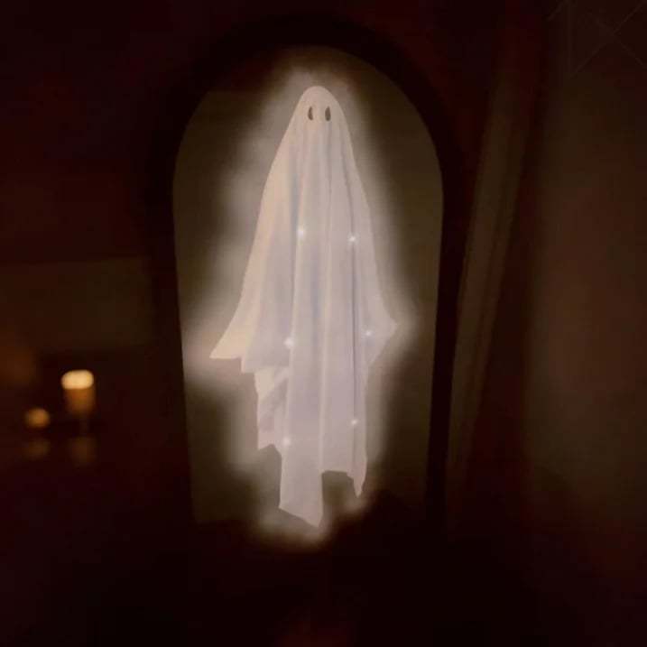 Halloween Magical Illusion Ghost Mirror with LED Backlit Ambient Night Light