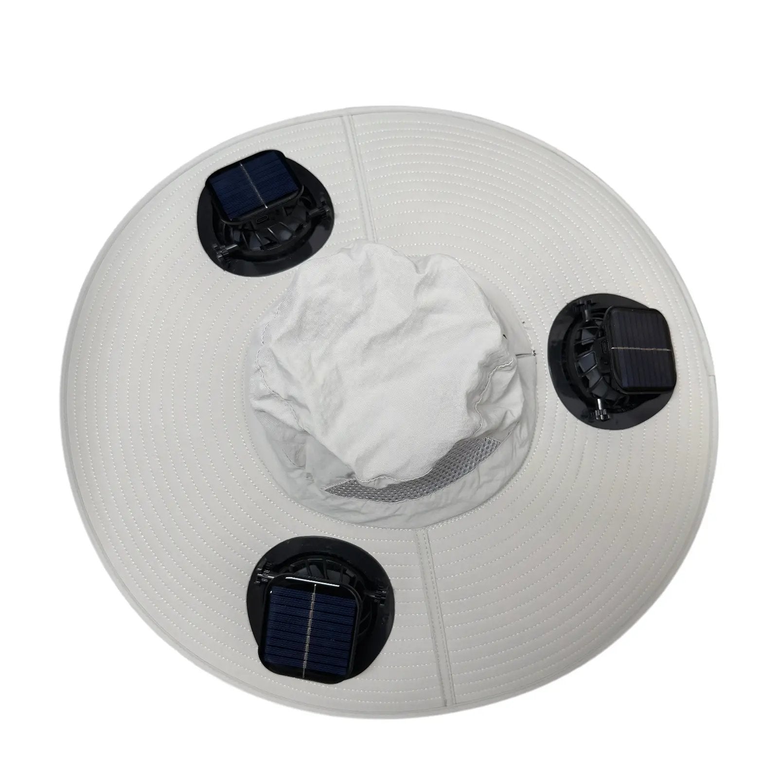 2026 New 3-Solar-Fan Cooling Hat — UPF50+ Sun Protection, Triple-Power Rechargeable, & Water-Resistant