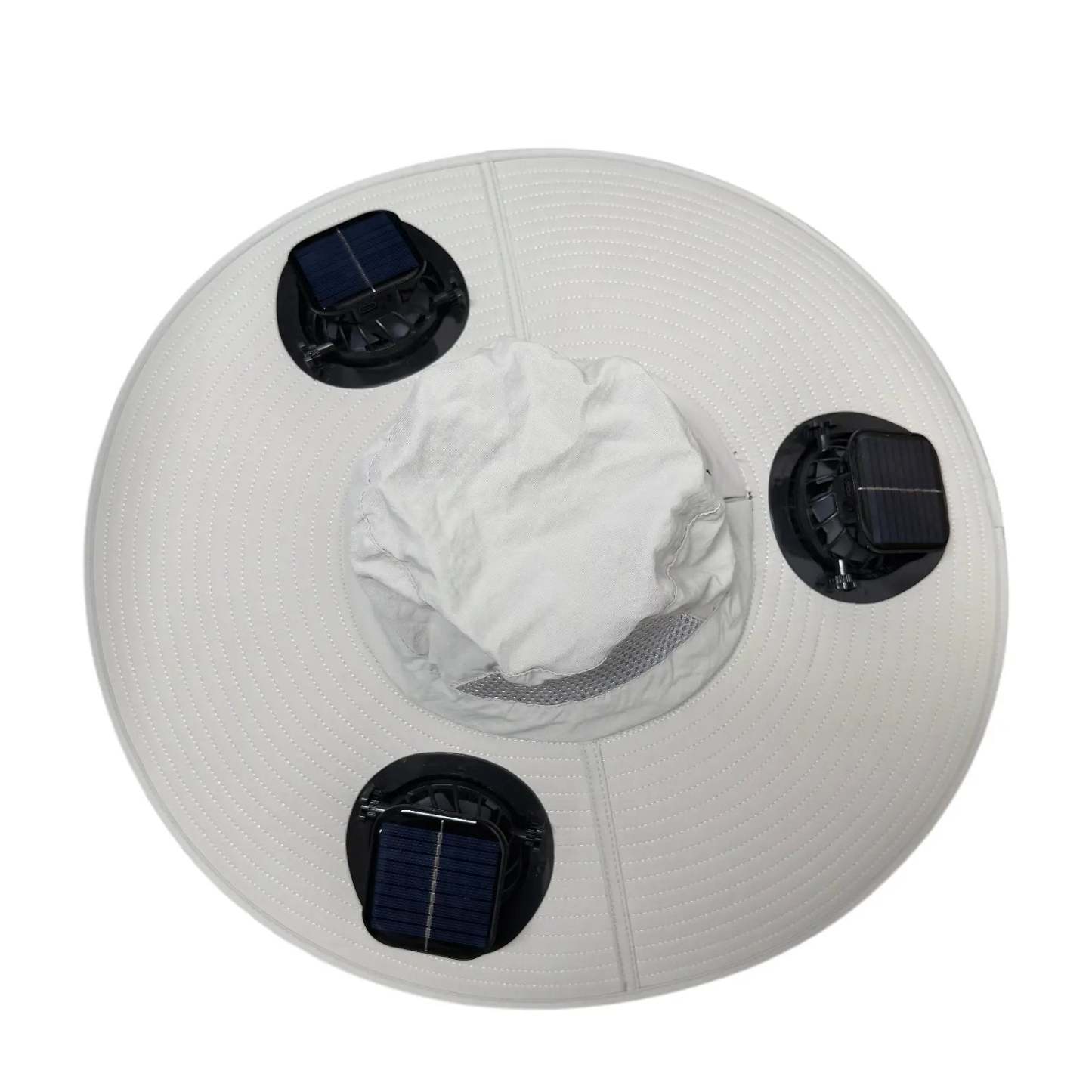 2026 New 3-Solar-Fan Cooling Hat — UPF50+ Sun Protection, Triple-Power Rechargeable, & Water-Resistant