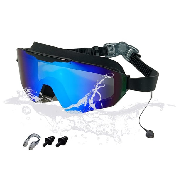 3-Color Anti-Fog UV Swim Goggles Set with Earplugs & Nose Clip