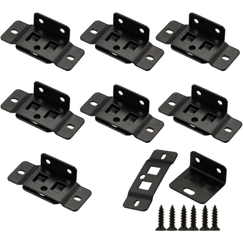 8-Pack Heavy-Duty Stainless Steel Corner Brackets – Quick Fitting L Shape Furniture Joint Braces with Screws