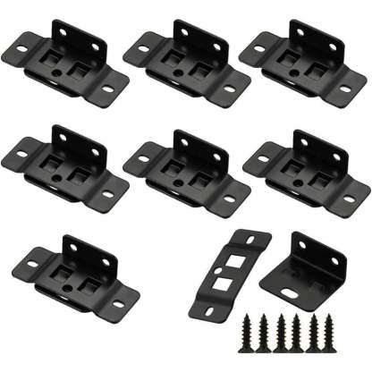 8-Pack Heavy-Duty Stainless Steel Corner Brackets – Quick Fitting L Shape Furniture Joint Braces with Screws