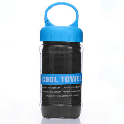 Summer Instant Chill Cooling Towel | Portable Bottle Pack Heat Relief Towel For Gym, Hiking & Outdoor