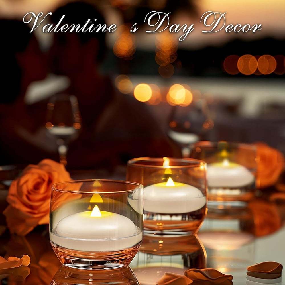 Water-Activated Flameless Floating LED Candles – Romantic Waterproof Glow for Any Occasion