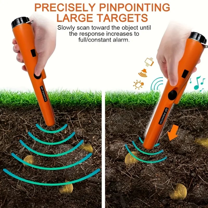 Handheld Metal Detector Pinpointer – Find Coins, Jewelry & Metal Targets Faster