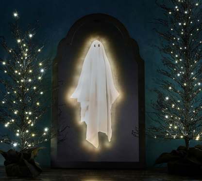 Halloween Magical Illusion Ghost Mirror with LED Backlit Ambient Night Light