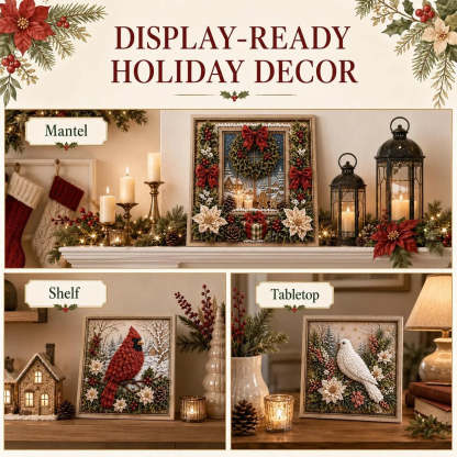 3D Christmas Fabric Poke Art Kit