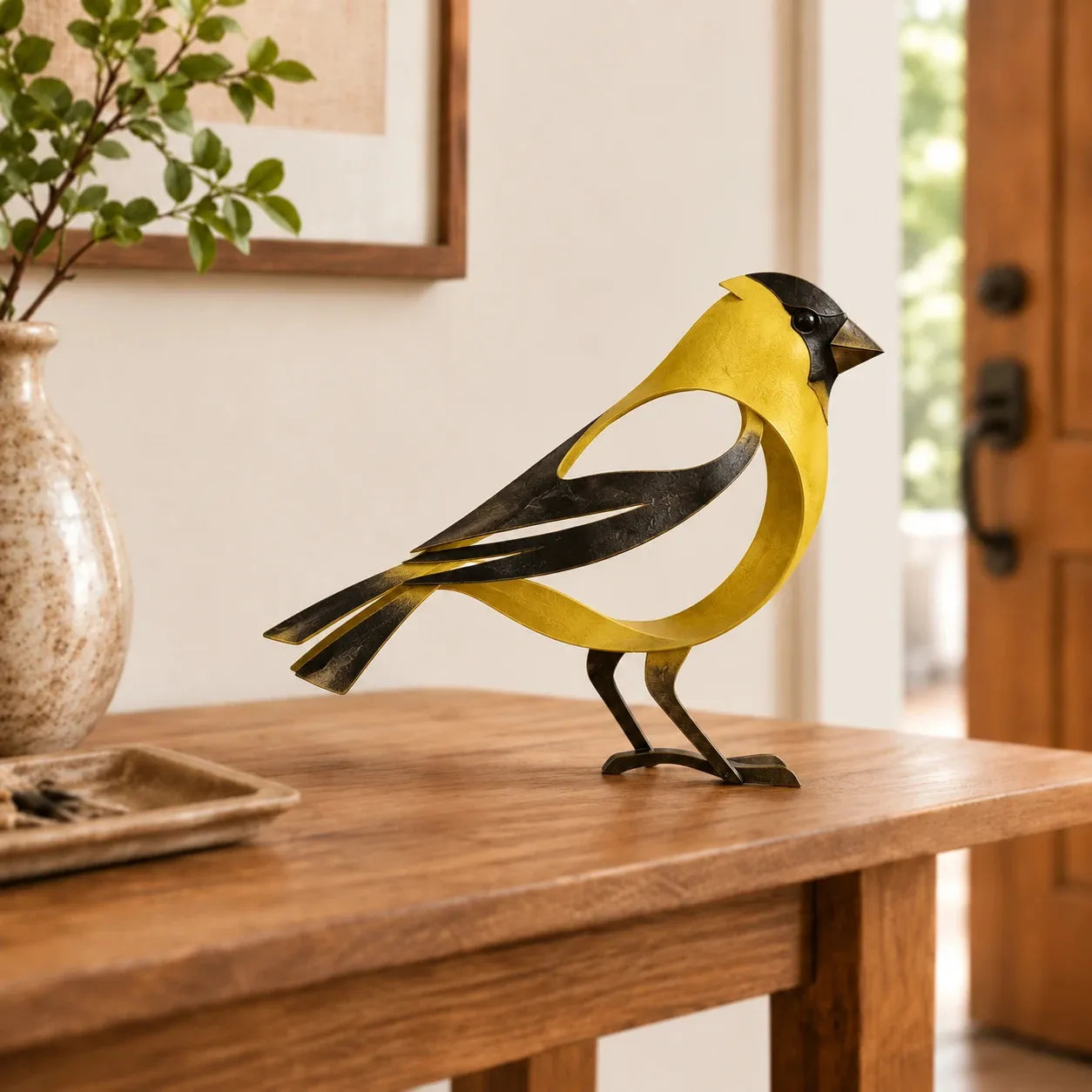 Sculptural Metal Bird