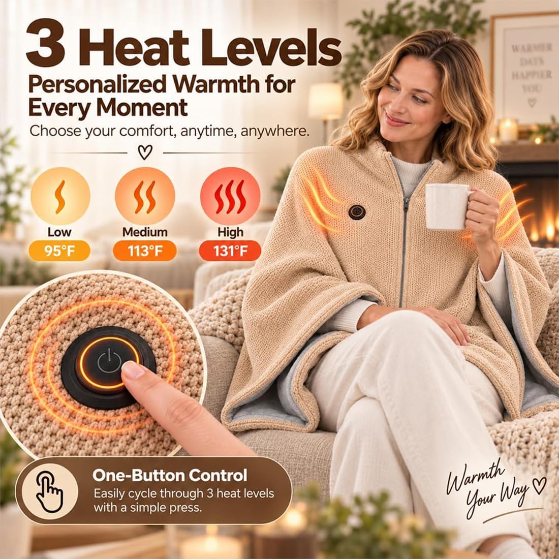 Heated Wearable Blanket – Stay Warm at Your Desk Without Bulky Layers