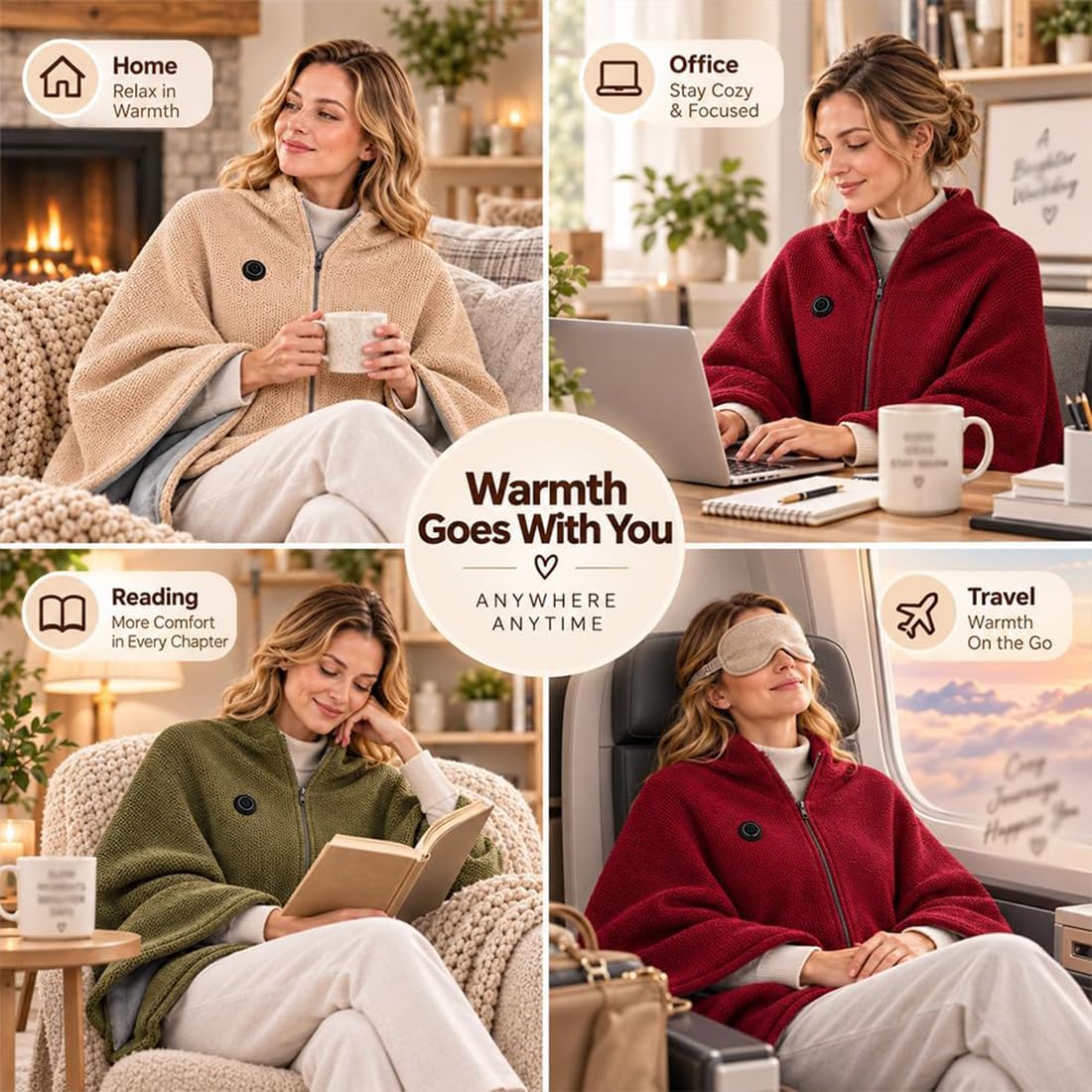 Heated Wearable Blanket – Stay Warm at Your Desk Without Bulky Layers