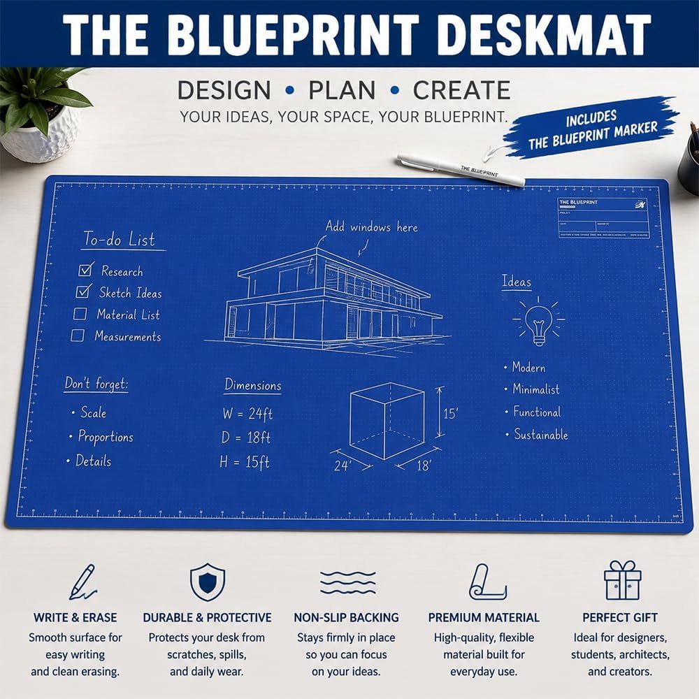 Turn Your Desk into a Reusable Creative Workspace — Write, Sketch & Plan Without Wasting Paper