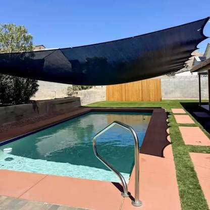Blackout Cloth (Black) - 10 x 13ft UV-Resistant Shade Net with Reinforced Rivets,