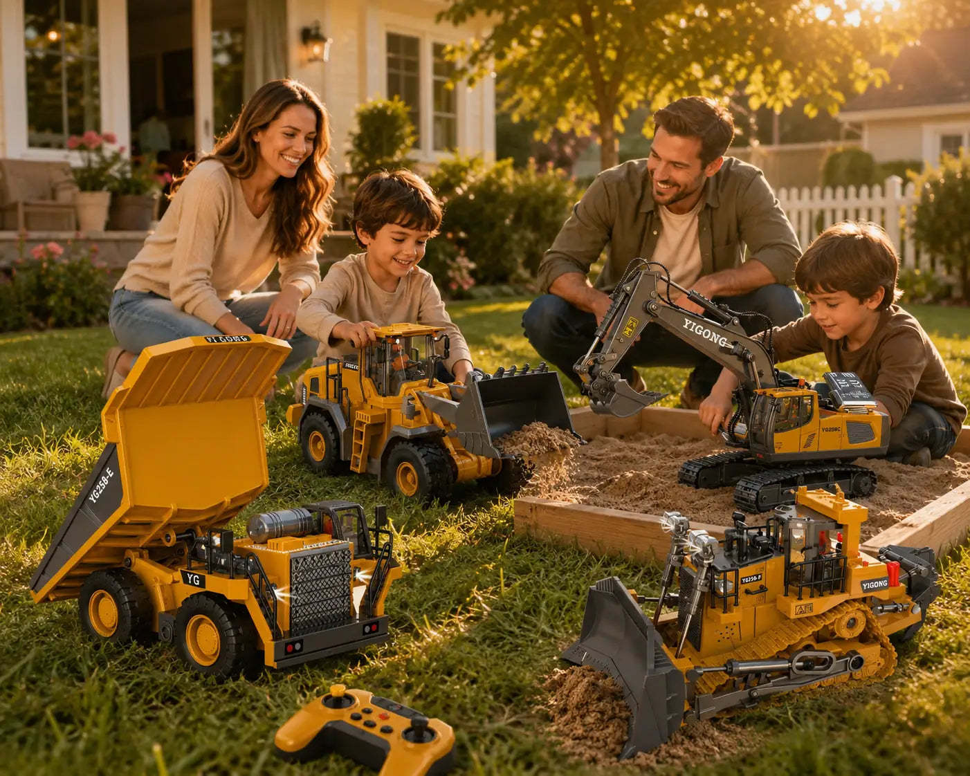4-Vehicle RC Construction Set Built For Little Builders