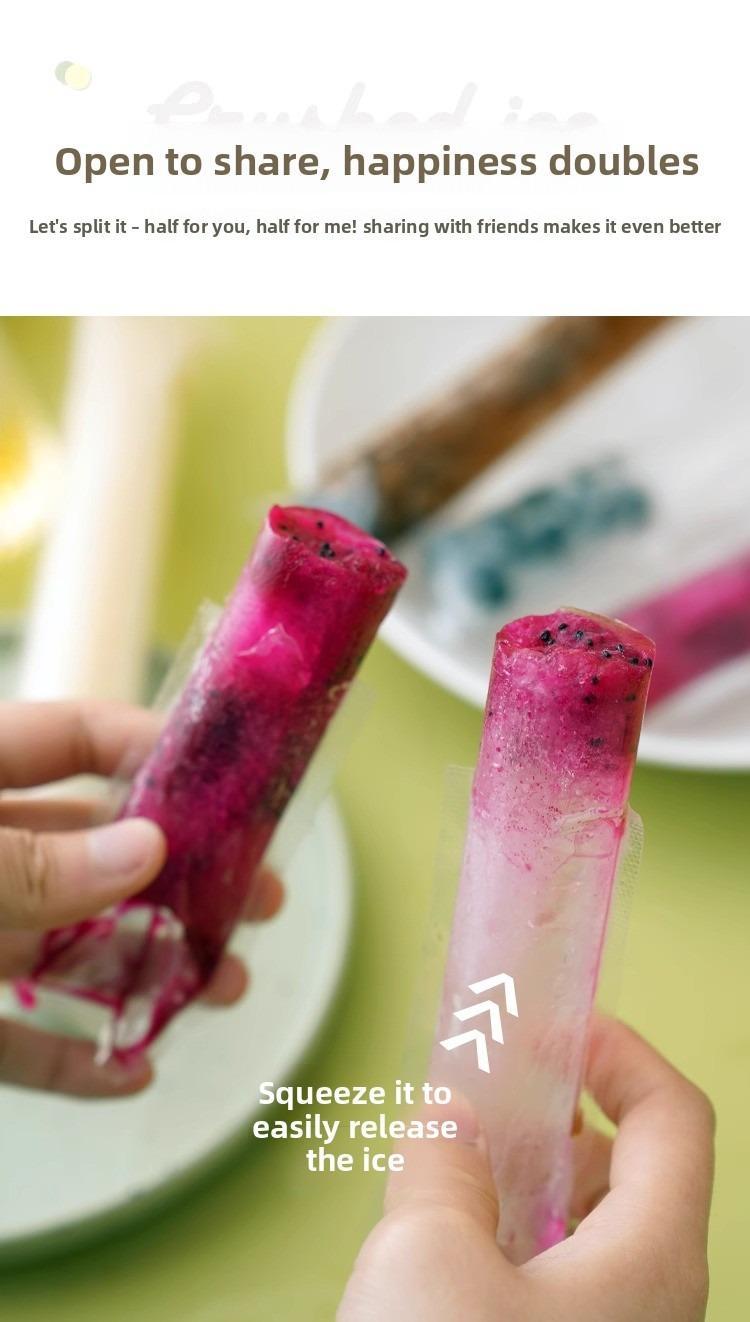 100 PCS Food-grade disposable popsicle bags, fruit jelly bags, ice cream, popsicle sticks, long strips, homemade ice pop bags 100 PCS Food-grade disposable popsicle bags, fruit jelly bags, ice cream, popsicle sticks, long strips, homemade ice pop bags