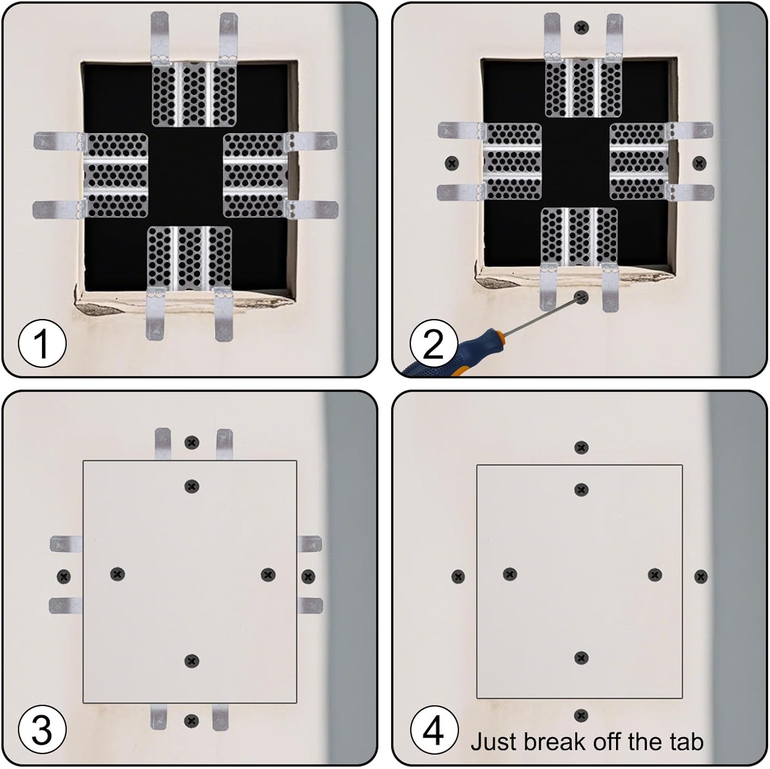 Drywall Repair Clips Kit - No-Stud Wall Patch Support