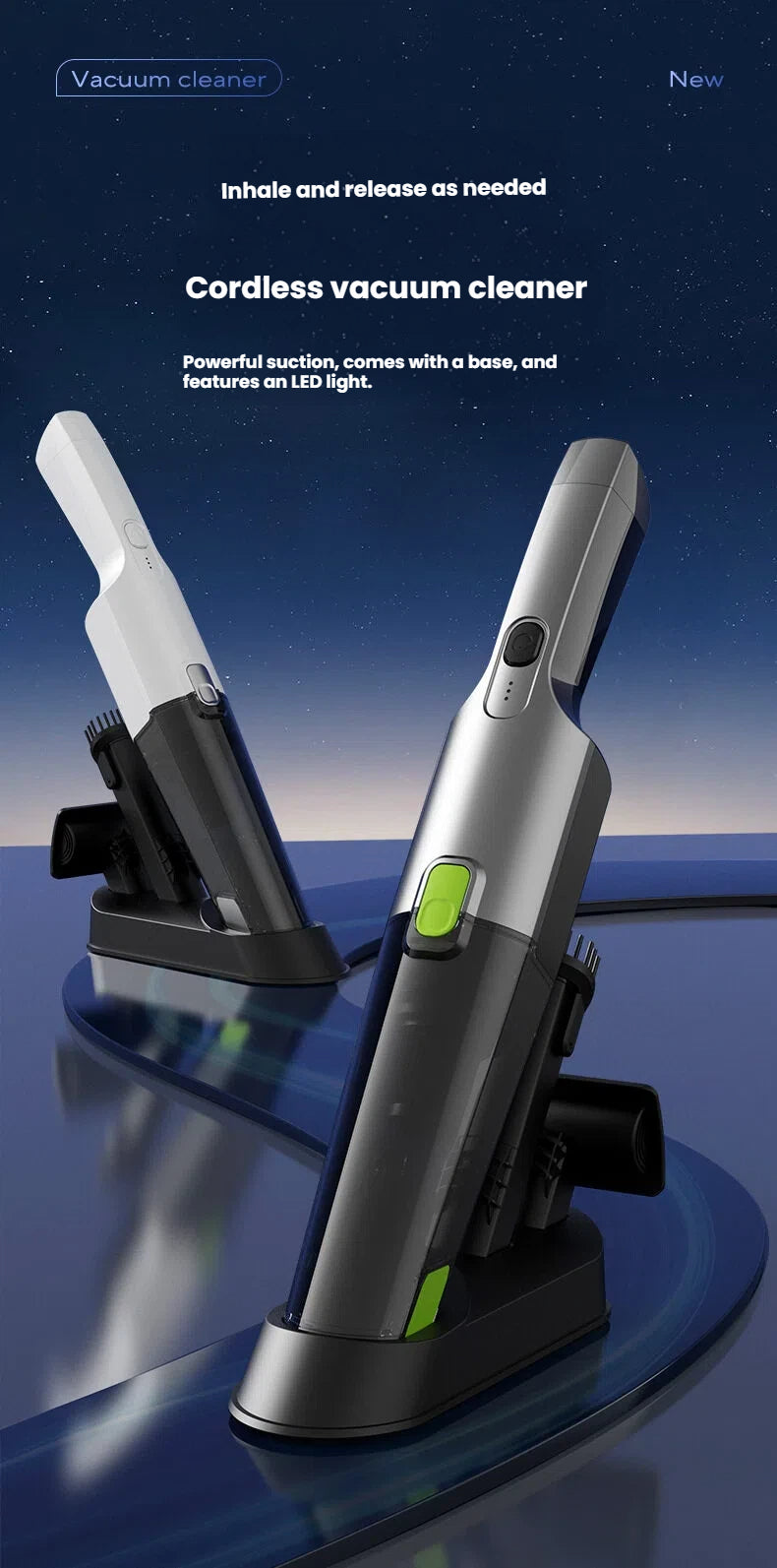 Portable Vacuum Cleaner For Household And Car Use
