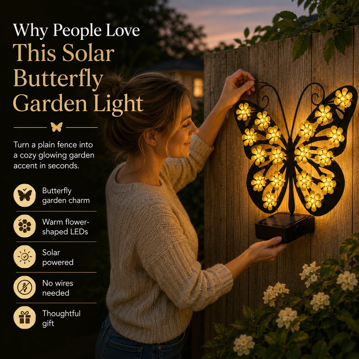 Solar Butterfly Garden Light