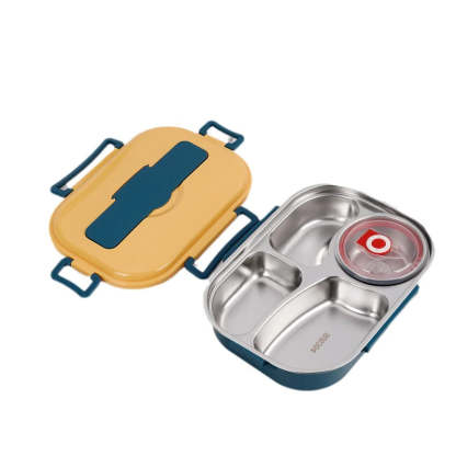 Lunch Box with Insulated Design and Stainless Steel Compartments